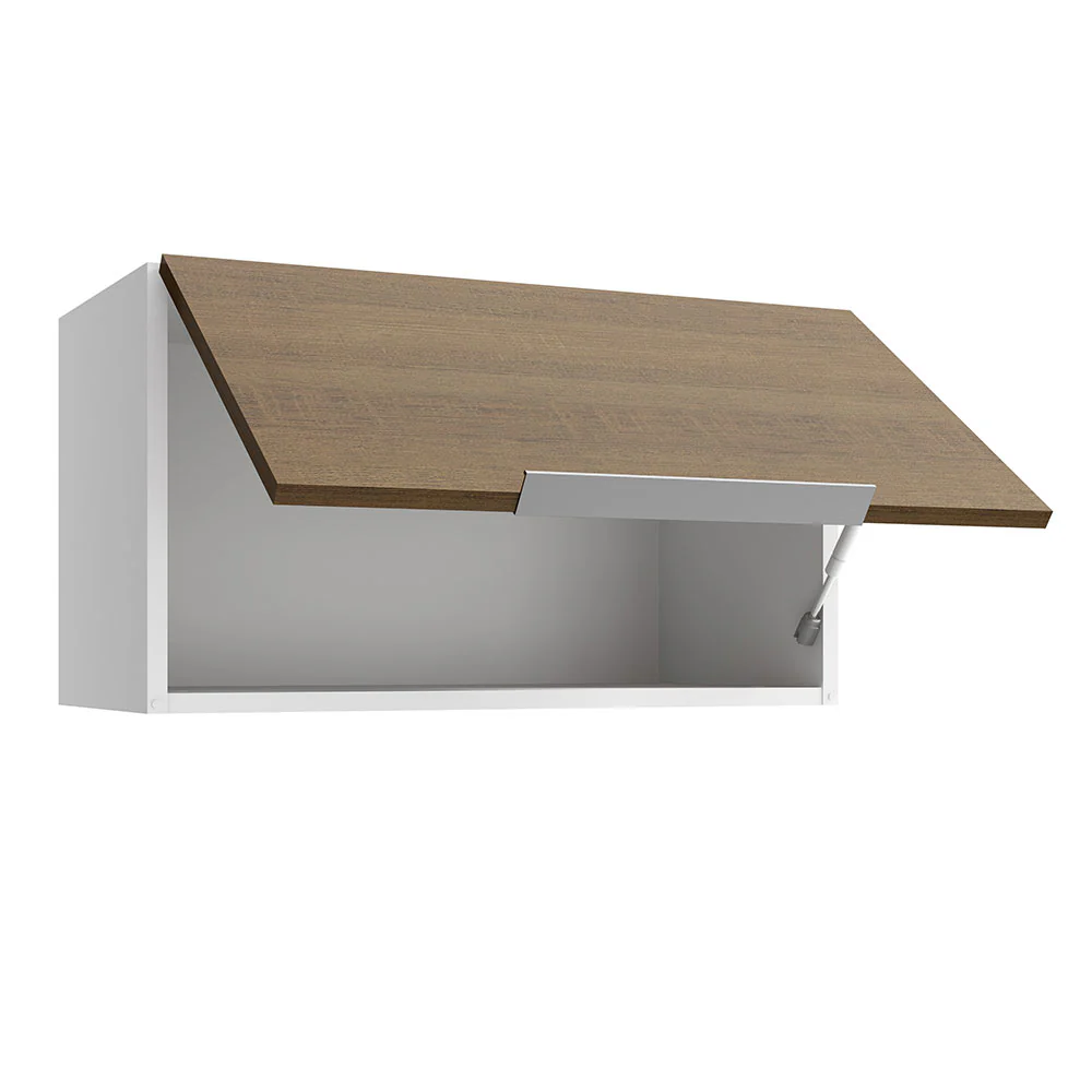 Alacena Cocina 60 cm 1 Puerta Abatible Blanco/Marrón Stella Madesa - Image 4