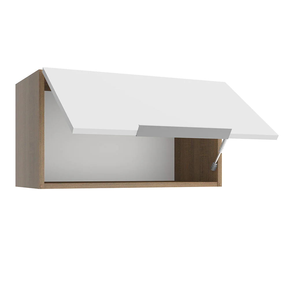 Alacena Cocina 60 cm 1 Puerta Abatible Marrón/Blanco Stella Madesa - Image 5