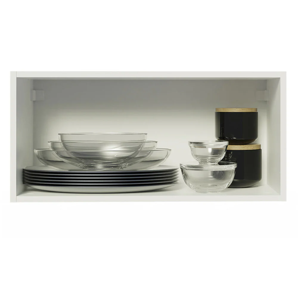 Alacena Cocina 70 cm 1 Puerta Abatible Blanco/Marrón Stella Madesa - Image 4