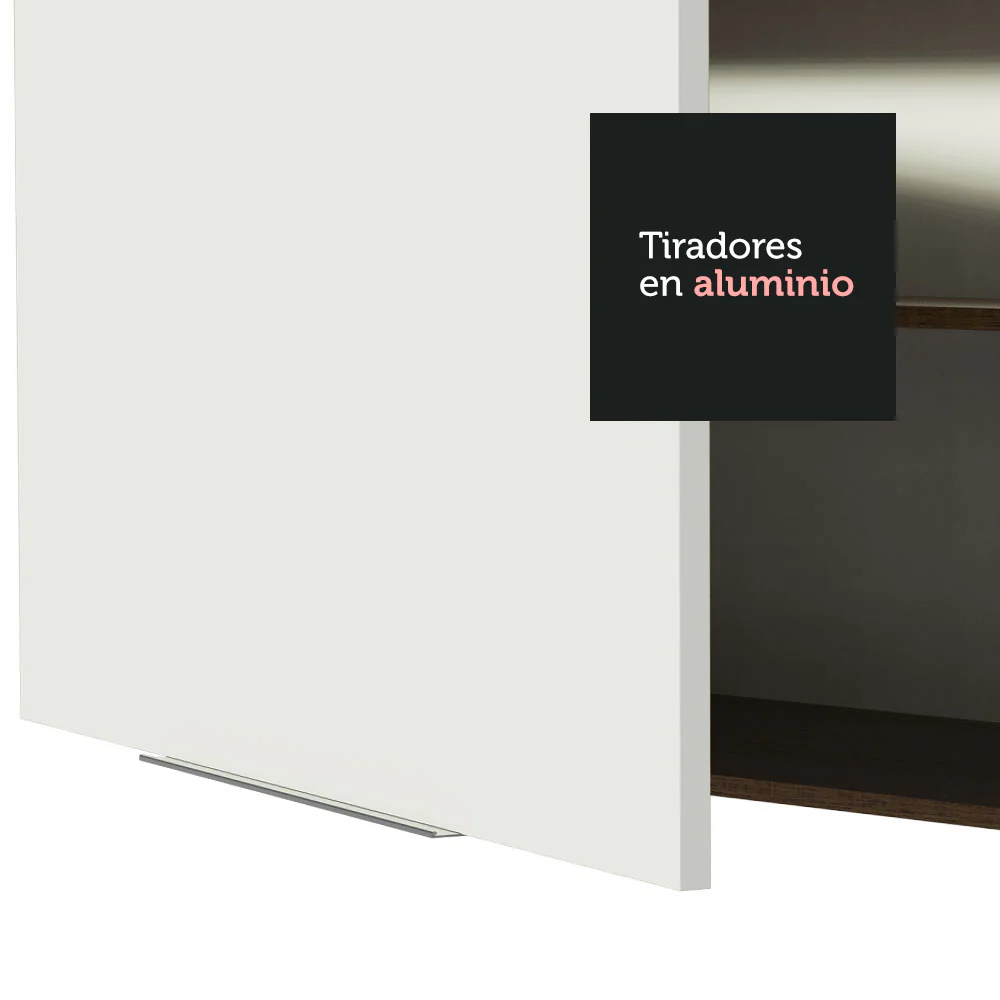 Alacena Cocina 70 cm 1 Puerta Abatible Marrón/Blanco Stella Madesa - Image 3