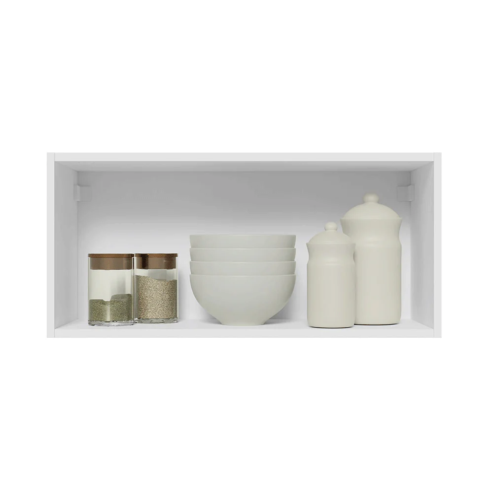 Alacena Cocina 70 cm 1 Puerta Blanco/Blanco Aterciopelado Lux Madesa - Image 4