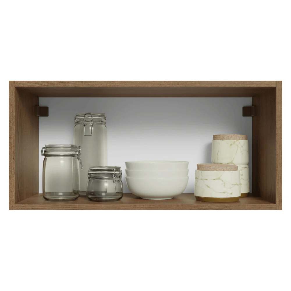 Alacena Cocina 70 cm 1 Pueta Abatible Marrón/Crema Vik Madesa - Image 4