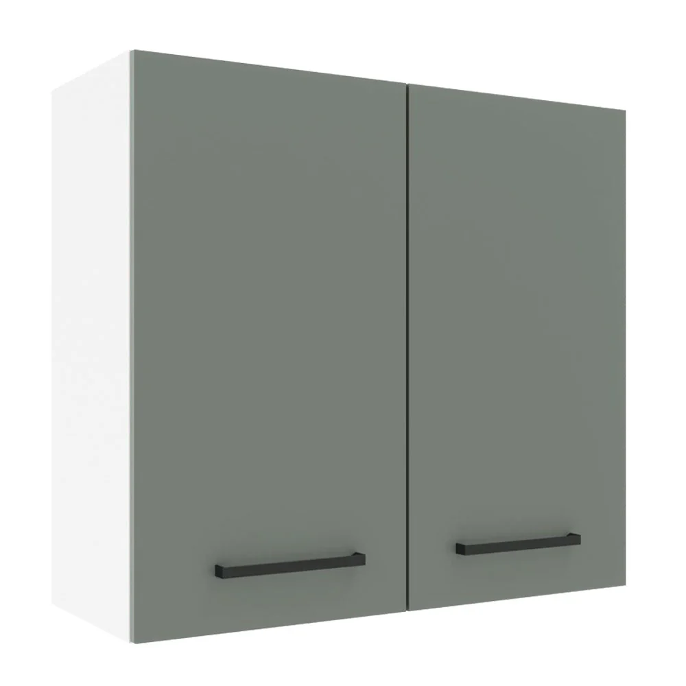 Alacena Cocina 70 cm 2 Puertas Blanco/Gris Agata Madesa