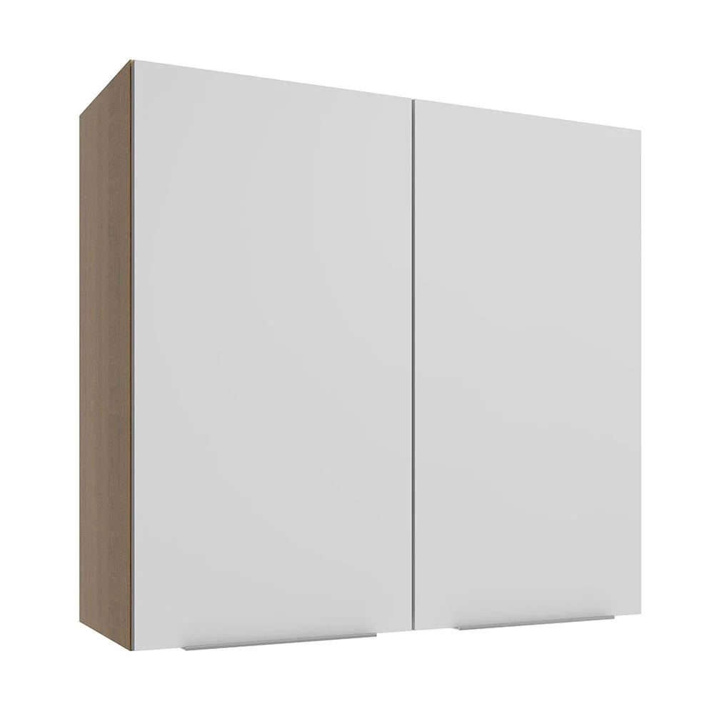 Alacena Cocina 70 cm 2 Puertas Marrón/Blanco Stella Madesa
