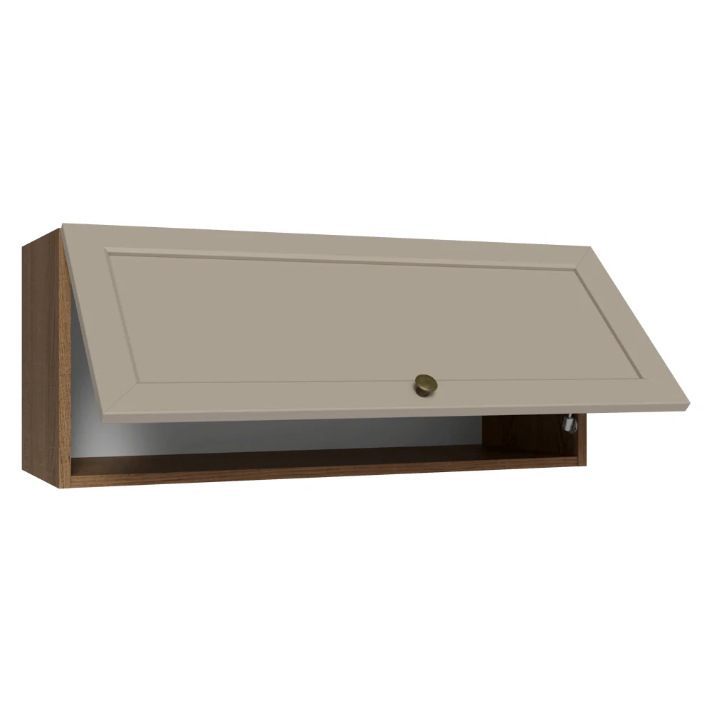 Alacena Cocina 80 cm 1 Pueta Abatible Marrón/Crema Vik Madesa - Image 7