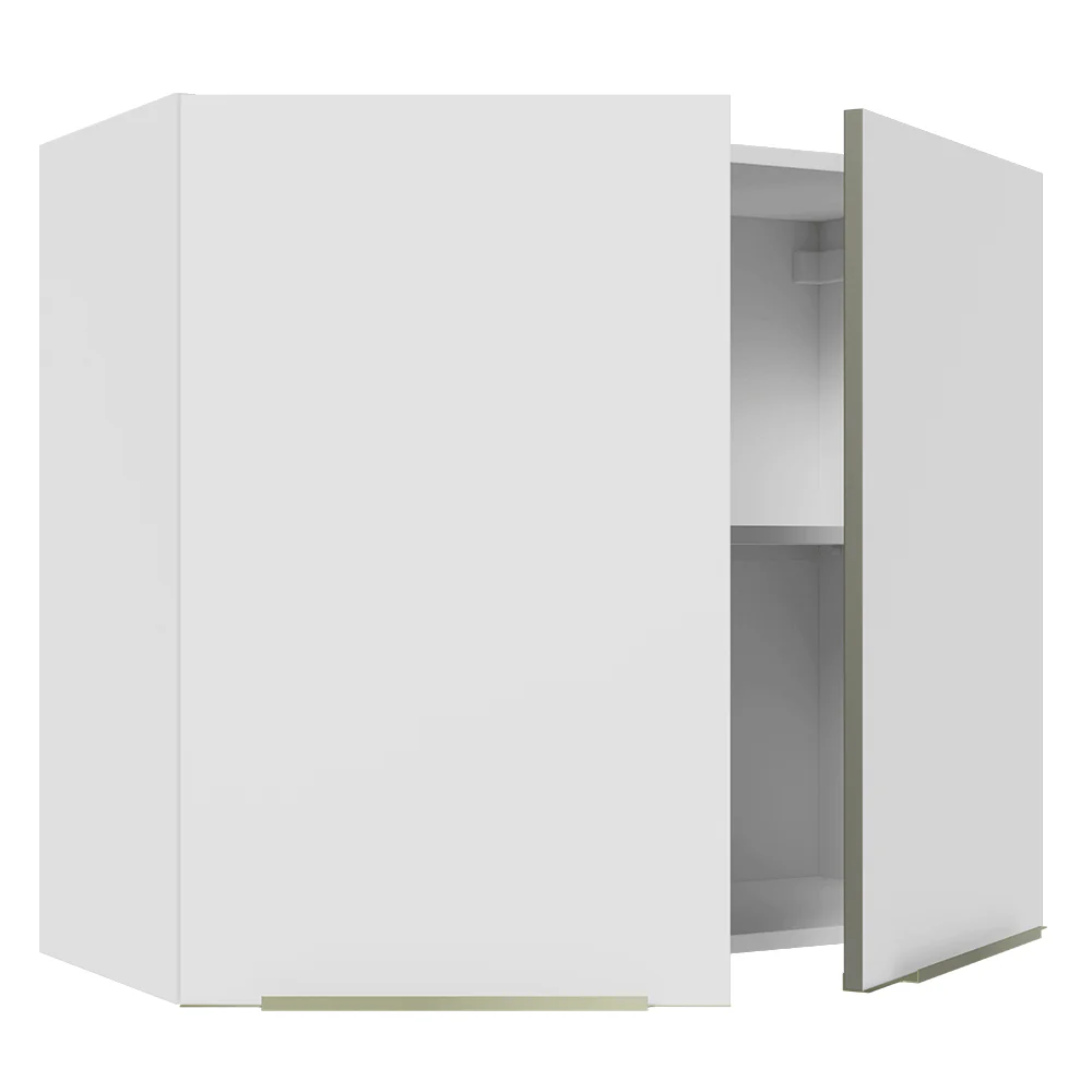 Alacena Cocina 80 cm 2 Puertas Blanco/Blanco Aterciopelado Lux Madesa - Image 5