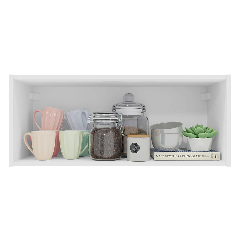 Alacena Cocina 80 cm Nicho Aberto para Cocinas Lux, Glamy, Agata, Stella Blanco Madesa - Image 3