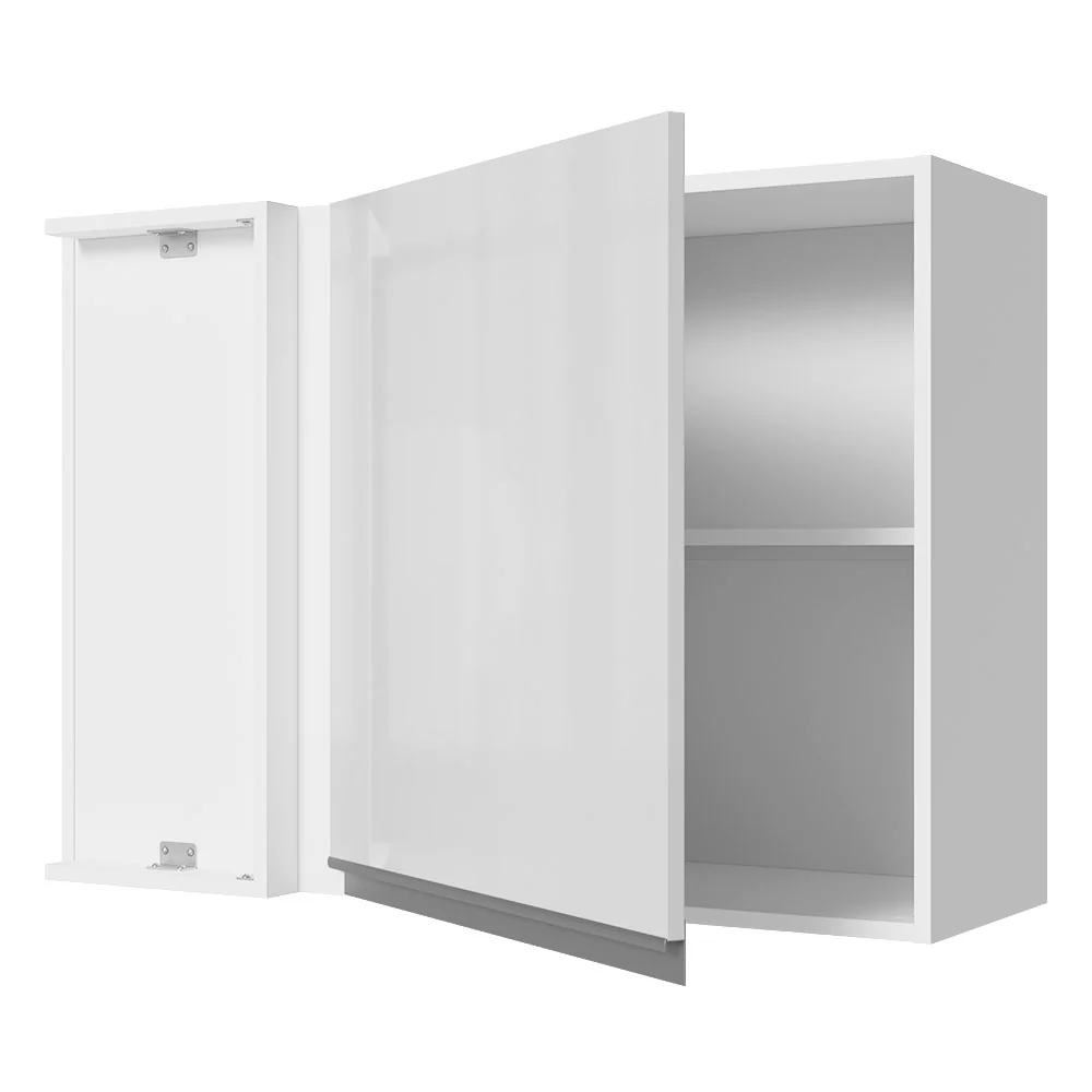 Alacena Cocina Esquinera 100% MDF 1 Puerta Blanco Brillante Acordes Madesa - Image 5
