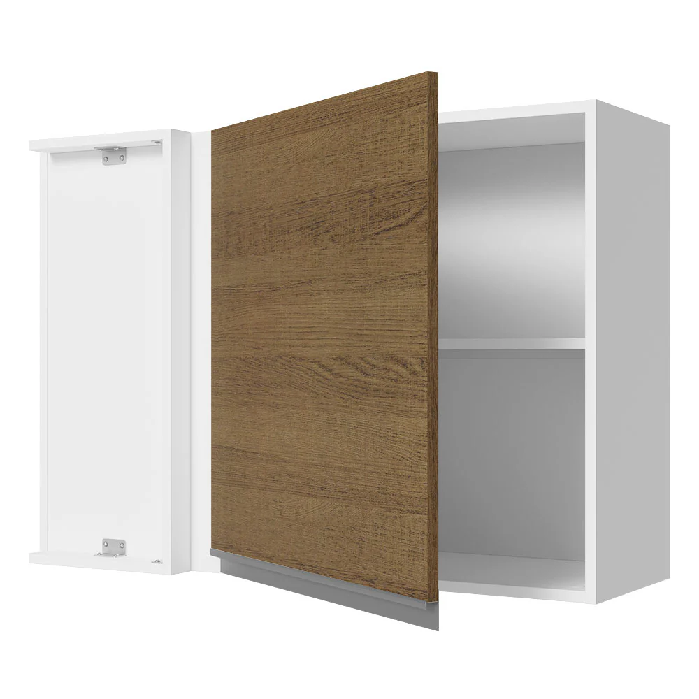 Alacena Cocina Esquinera 100% MDF 1 Puerta Blanco/Marrón Acordes Madesa - Image 4