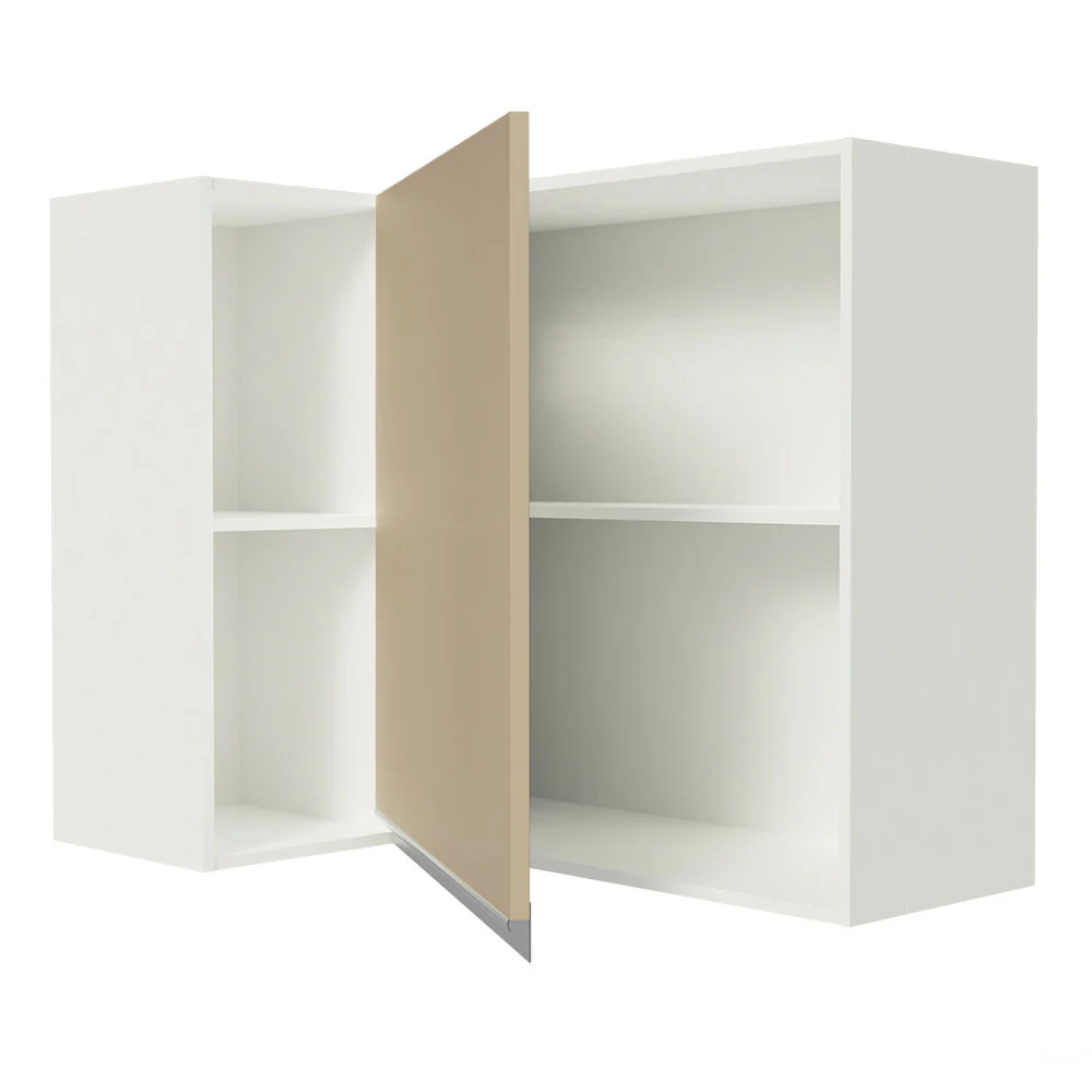 Alacena Cocina Esquinera 100% MDF con Porta Botellas Blanco/Crema Smart Madesa - Image 5