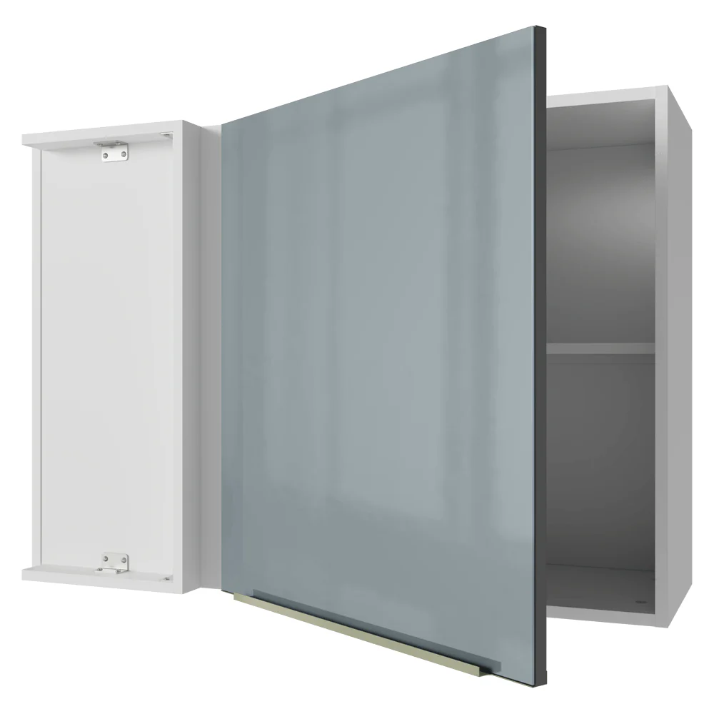 Alacena Esquinera 1 Puerta Blanco/Gris Lux Madesa - Image 7