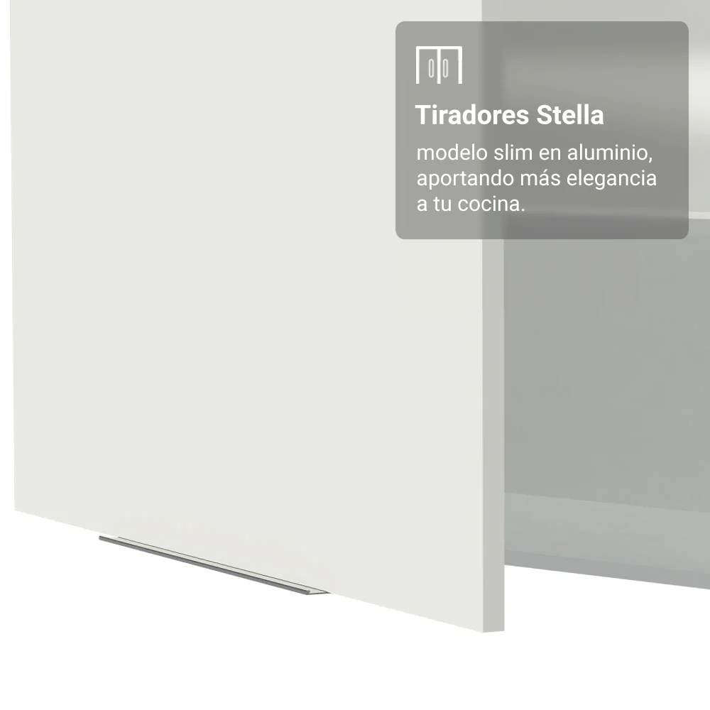 Alacena para dormitorio 100 cm 1 Puerta Blanco Neo - Image 5