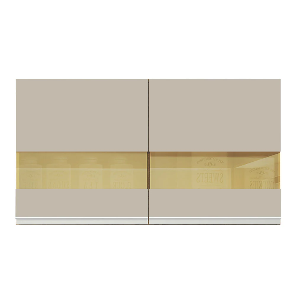 Alacena Gabinete Superior Cocina Madesa Glamy 120cm Marrón/Crema - Image 6