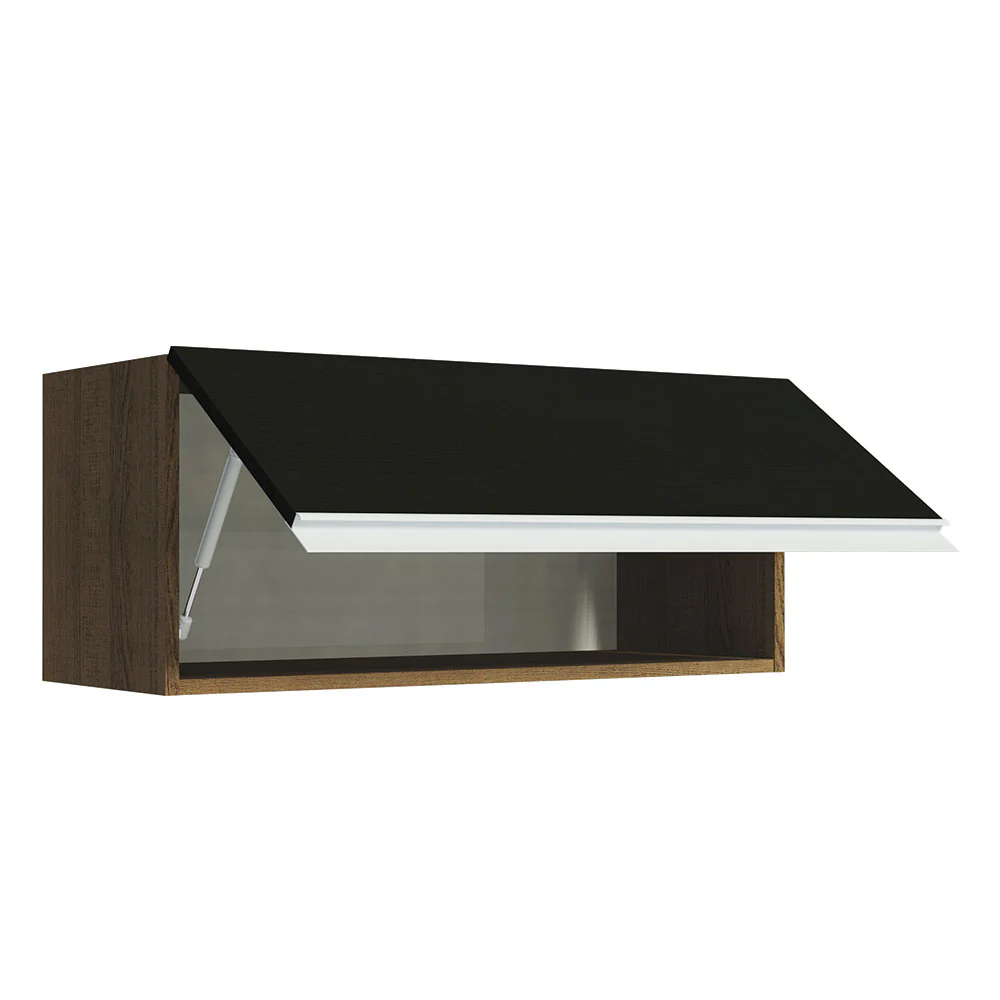 Alacena Gabinete Superior Cocina Madesa Glamy 80cm 1 Puerta Marrón/Negro - Image 3