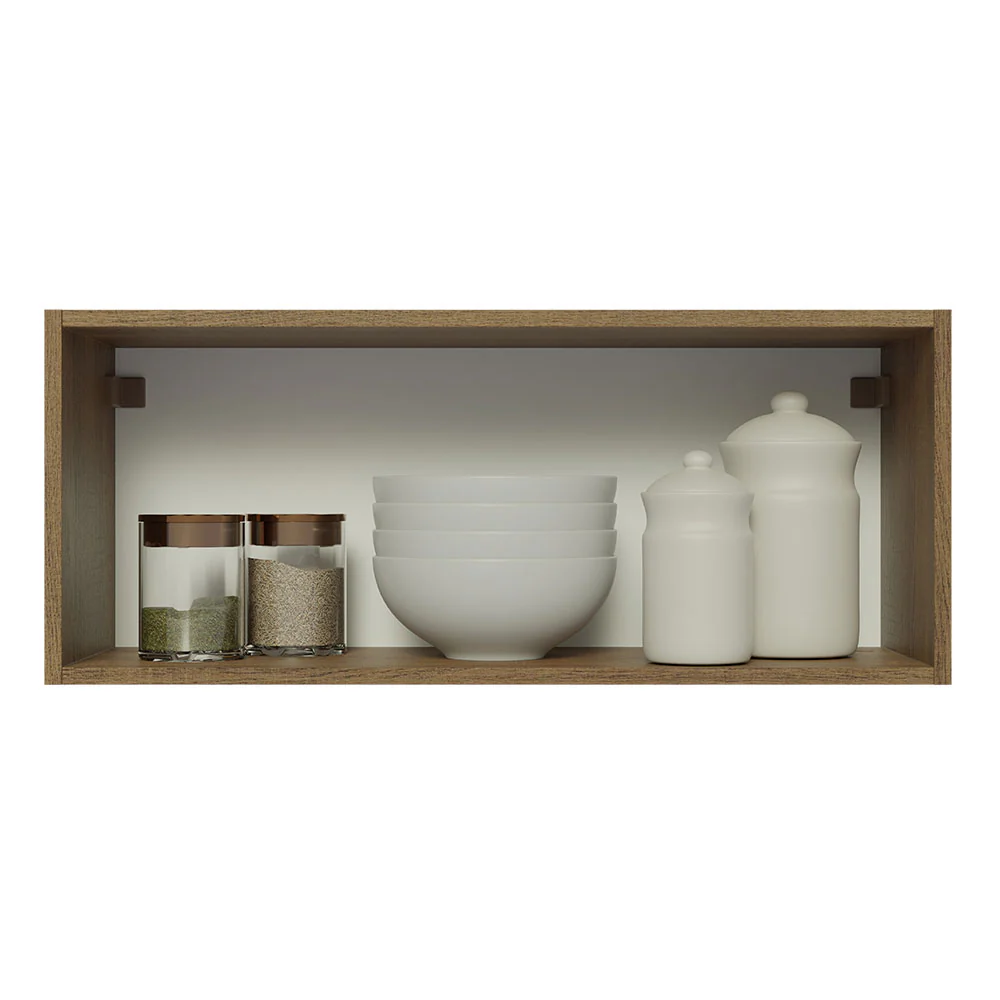Alacena Gabinete Superior Cocina Madesa Glamy 80cm Marrón/Crema - Image 5