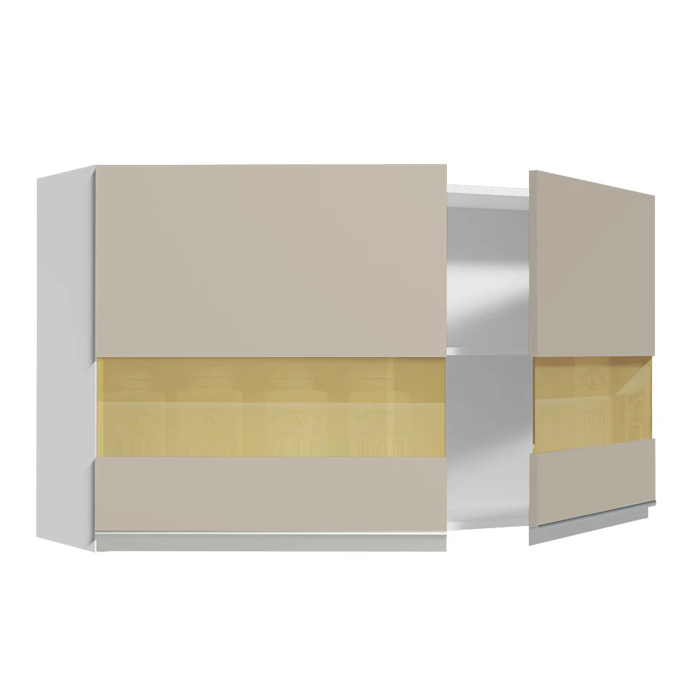 Alacena Gabinete Superior Madesa Glamy 120cm Blanco/Crema - Image 6