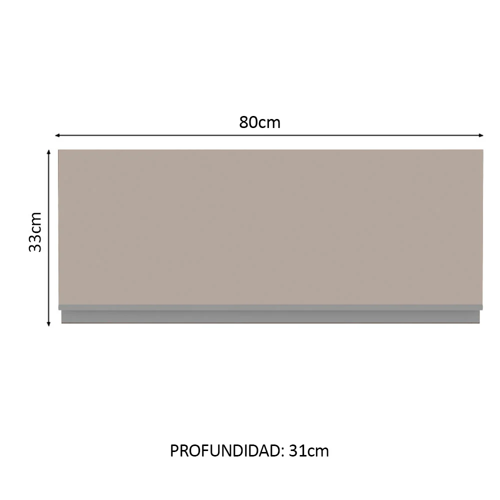 Alacena Gabinete Superior Madesa Glamy 80cm Blanco/Crema - Image 2