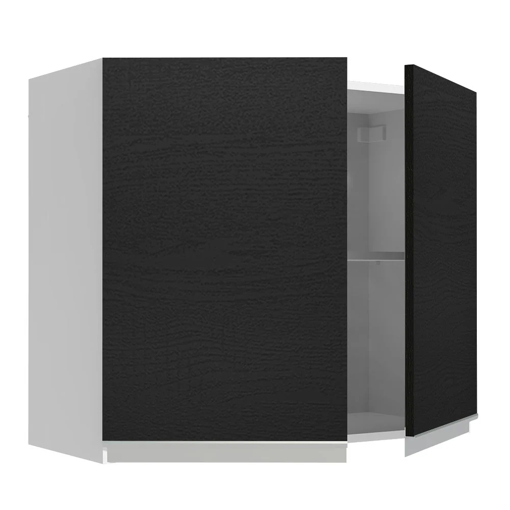 Alacena Gabinete Superior Madesa Glamy 80cm Blanco/Negro - Image 7