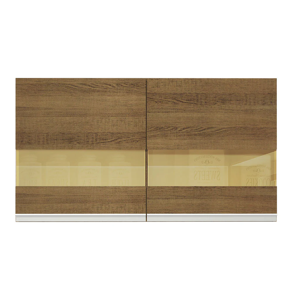 Alacena Madesa Glamy 120 cm 2 Puertas Con Vidrio Marrón - Image 6
