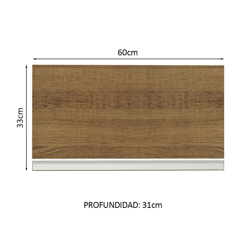 Alacena Madesa Glamy 60 cm 1 Puerta Rebatible Marrón - Image 3