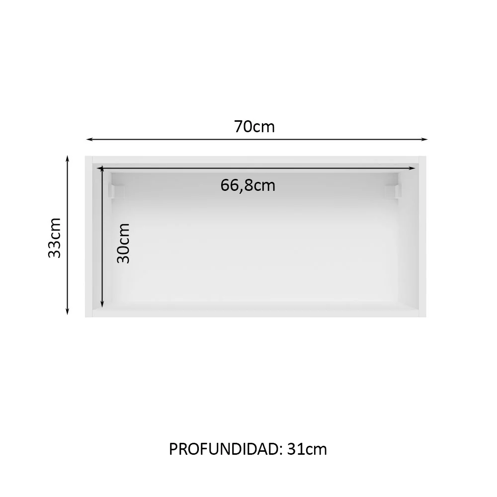 Alacena Madesa Glamy 70 cm 1 Puerta Rebatible - Image 3