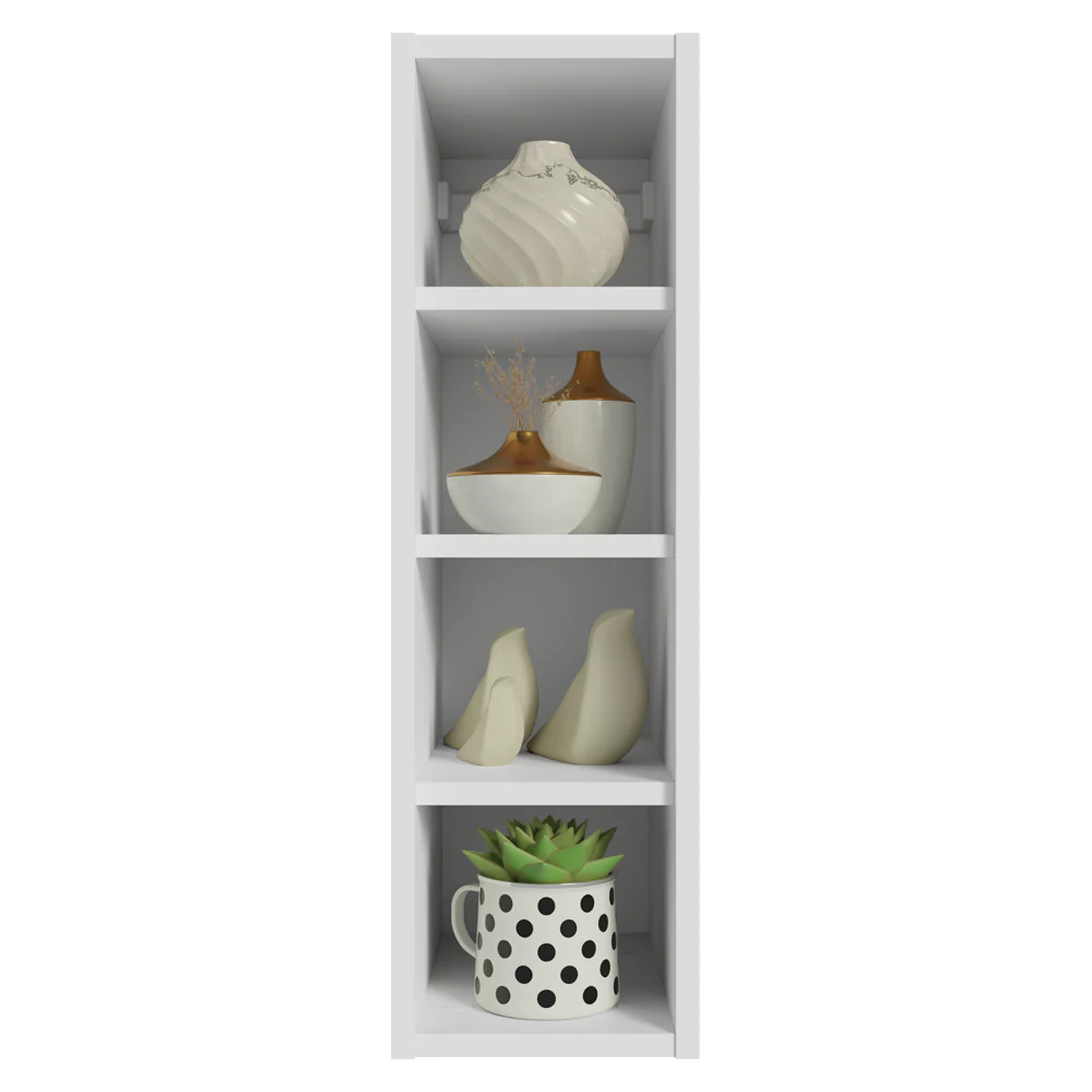 Alacena nicho flotante para dormitorio 20 cm 4 estantes Blanco Neo - Image 4