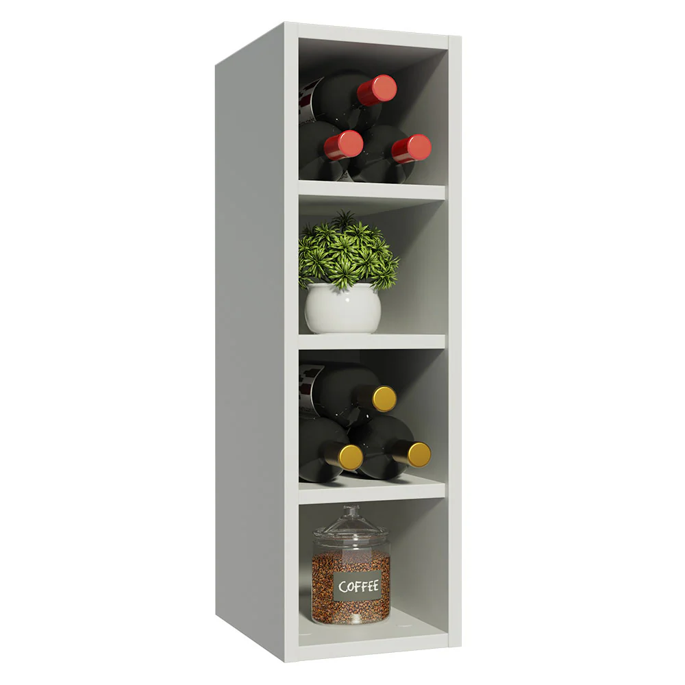 Alacena Porta Botellas 100% MDF 20 cm Blanco Acordes Madesa