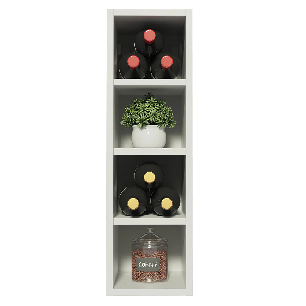 Alacena Porta Botellas 100% MDF 20 cm Blanco Acordes Madesa - Image 4