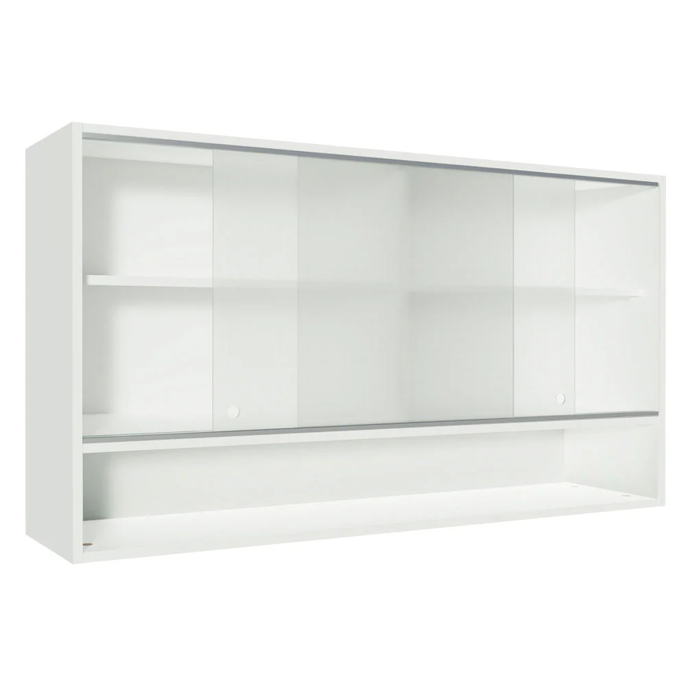 Armario Alto Madesa Glamy 2 Puertas Corredizas de Cristal - Image 4