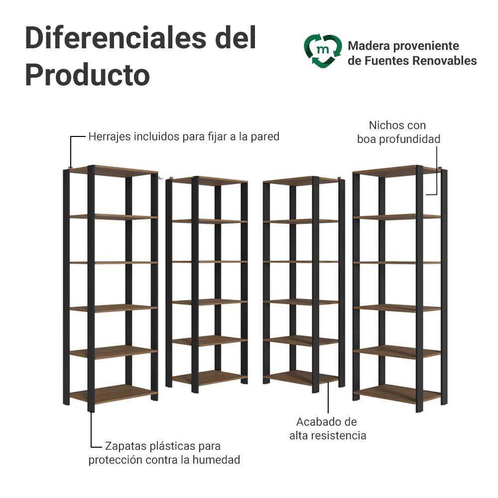 Armario Organizador Multiuso para Cocina Madesa 236cm MN - Image 4