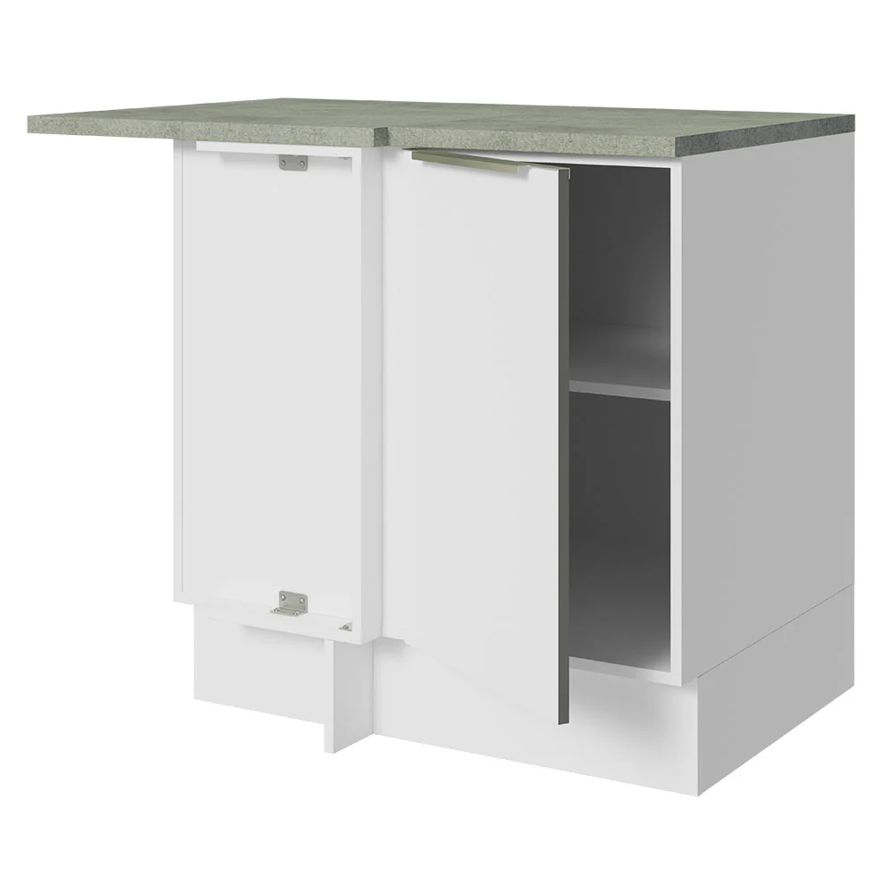 Bajo Mesada 102 cm x 64 cm, Sin cajones 1 Puerta Lux Blanco/Blanco - Image 7