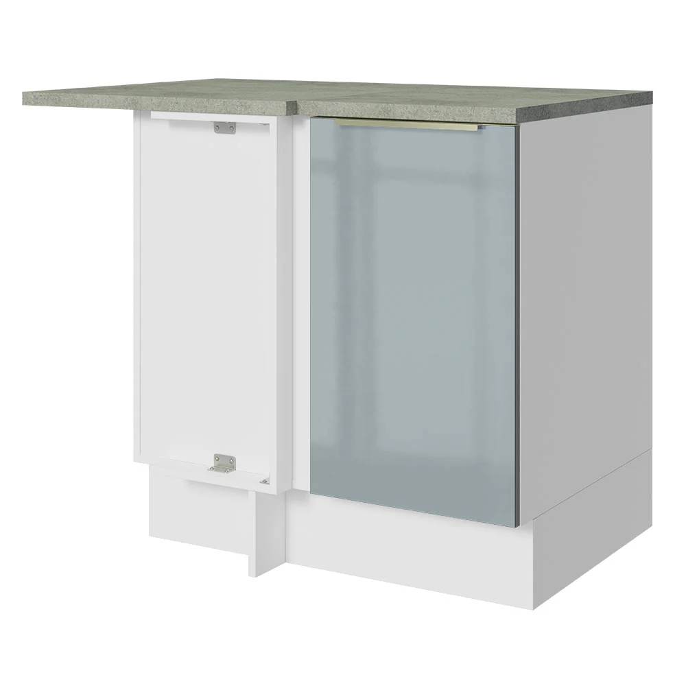 Bajo Mesada 102 cm x 60 cm, 1 Puerta Lux Blanco/Gris