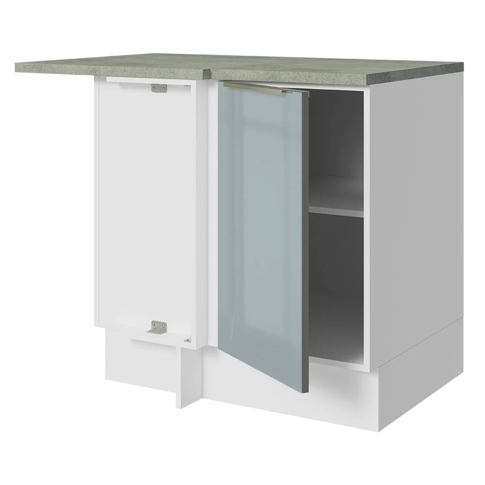 Bajo Mesada 102 cm x 60 cm, 1 Puerta Lux Blanco/Gris - Image 7