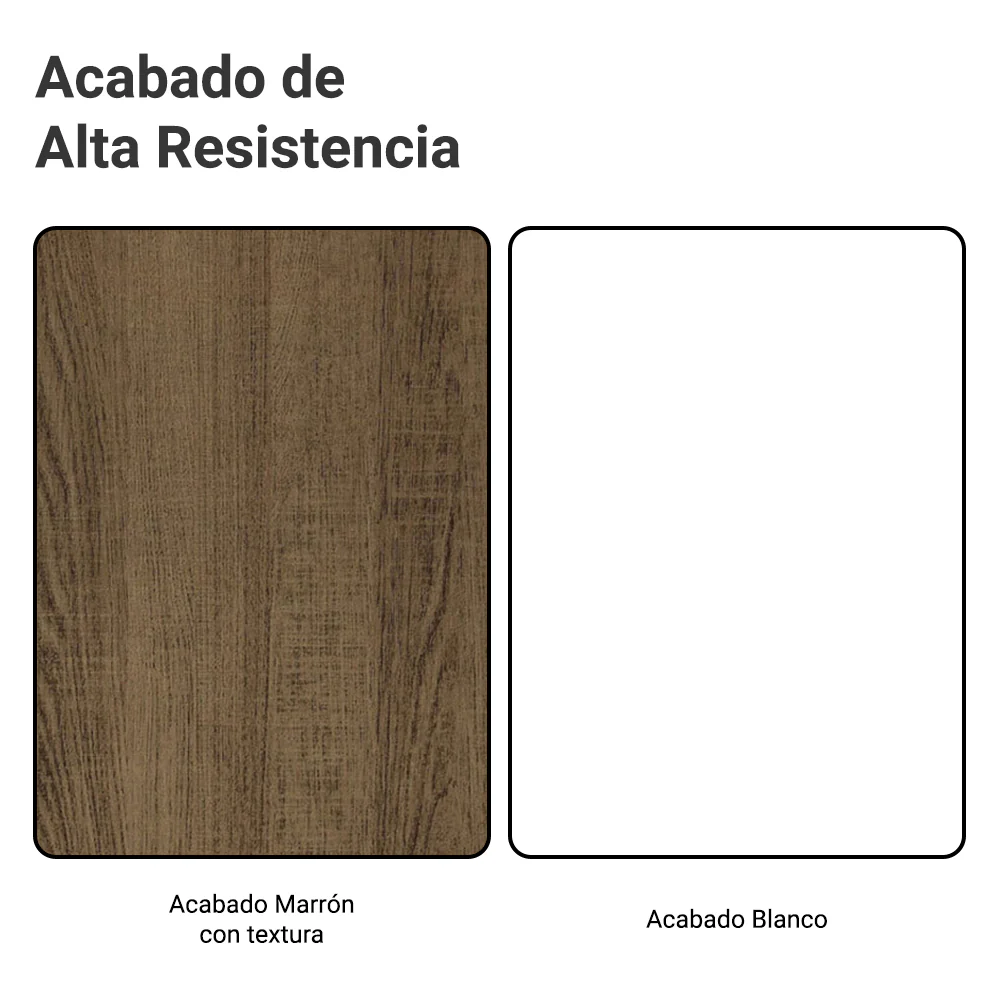 Bajo Mesada 102 cm x 64 cm, Sin cajones 1 Puerta Lux Marrón/Blanco - Image 10