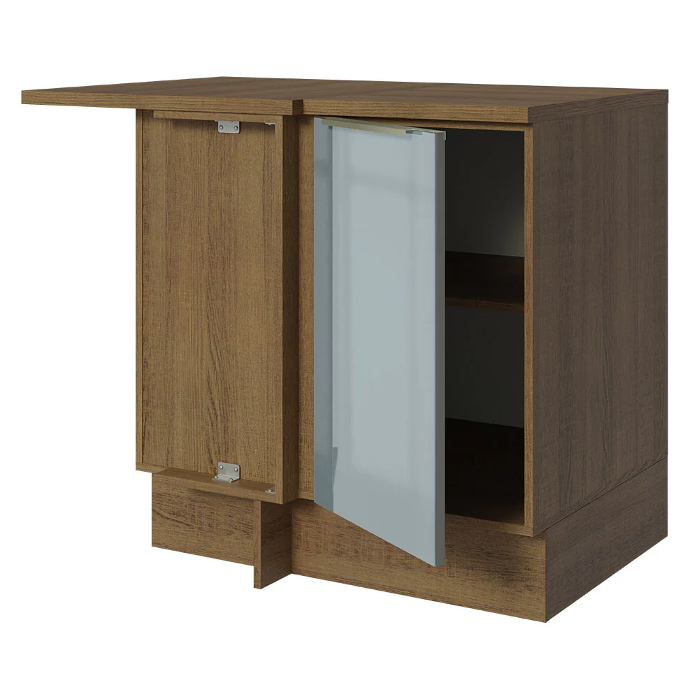 Bajo Mesada 102 cm x 60 cm, 1 Puerta Lux Marrón/Gris - Image 7