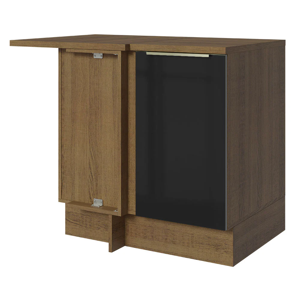 Bajo Mesada 102 cm x 60 cm, 1 Puerta Lux Marrón/Negro