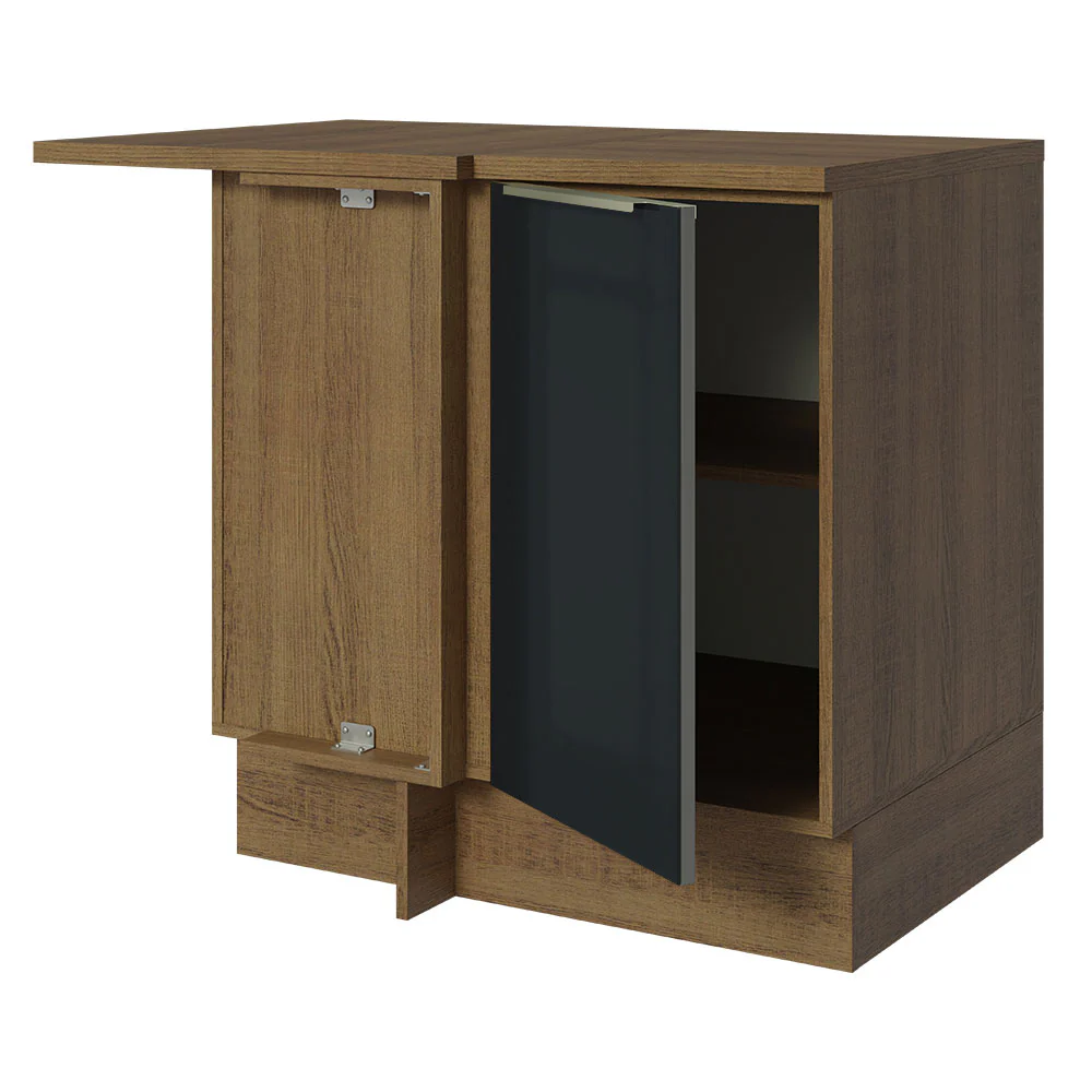 Bajo Mesada 102 cm x 60 cm, 1 Puerta Lux Marrón/Negro - Image 7