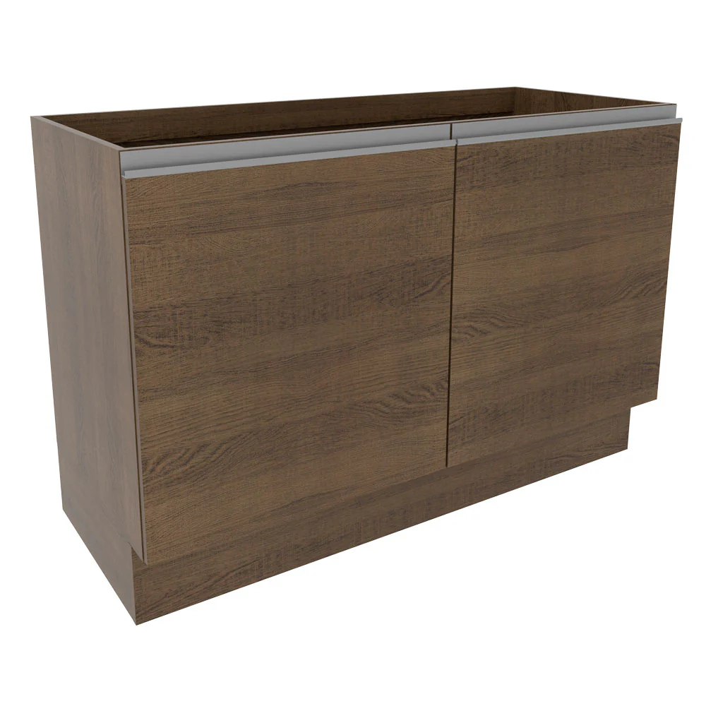 Bajo Mesada para Bacha 120 cm 2 Puertas (Sin Mesada y Bacha) Marrón Glamy Madesa
