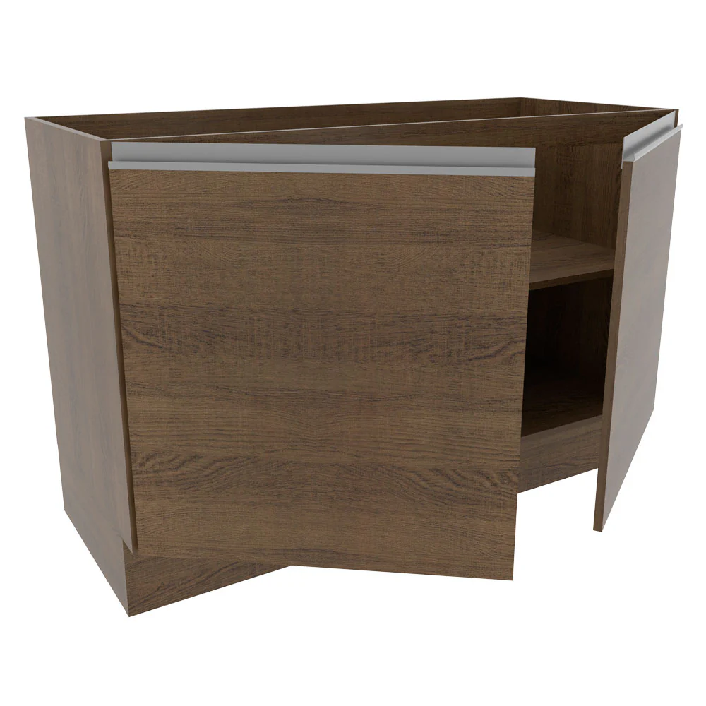 Bajo Mesada para Bacha 120 cm 2 Puertas (Sin Mesada y Bacha) Marrón Glamy Madesa - Image 7