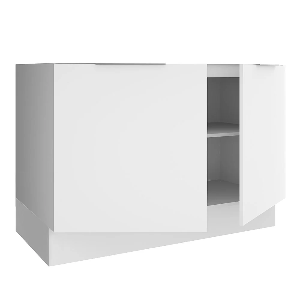Bajo Mesada para Bacha 120 cm 2 Puertas (Sin Mesada y Bacha) Blanco Stella Madesa - Image 6