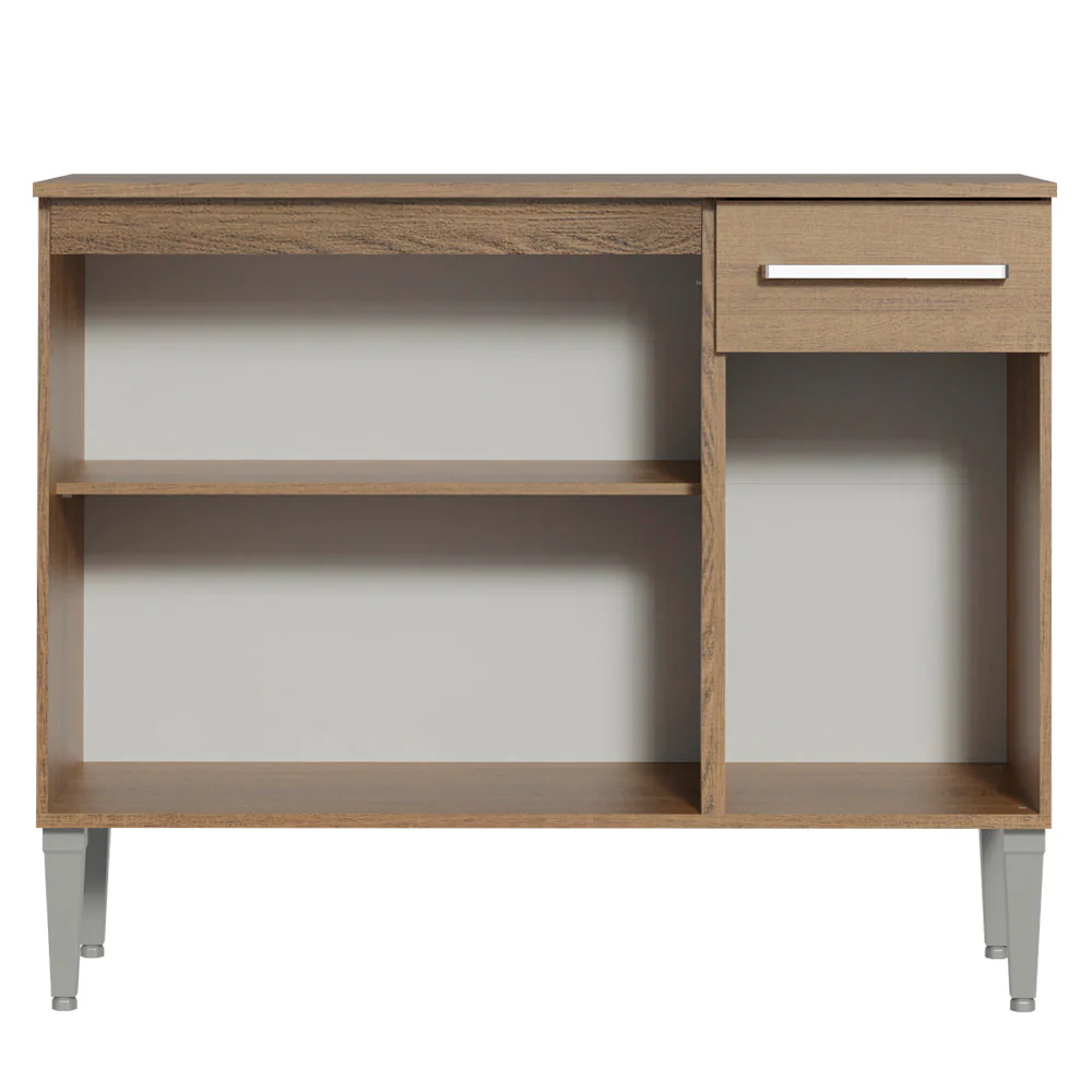 Bajo Mesada Cocina 105 cm 3 Puertas y 1 Cajón Marrón Emilly Madesa - Image 7