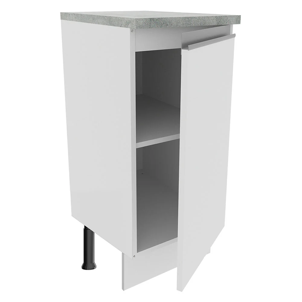 Bajo Mesada 35 cm 1 Puerta (Con Mesada) Blanco Glamy Madesa - Image 4