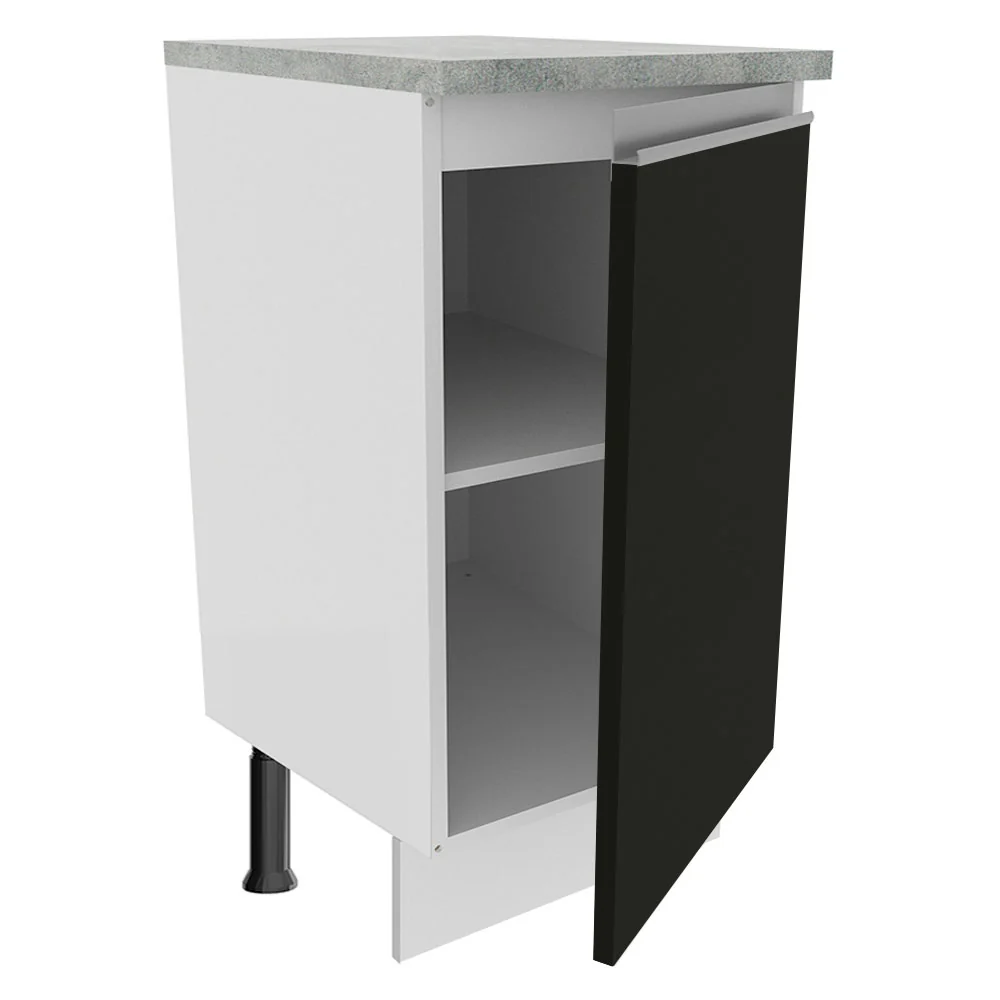Bajo Mesada 40 cm 1 Puerta Glamy Blanco/Negro - Image 7