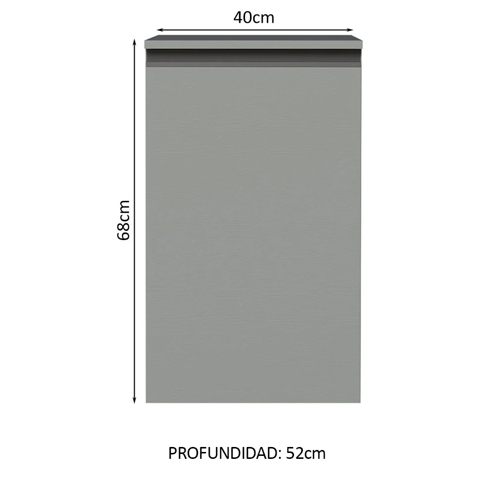Bajo Mesada 40 cm 1 Puerta Nice Gris - Image 2