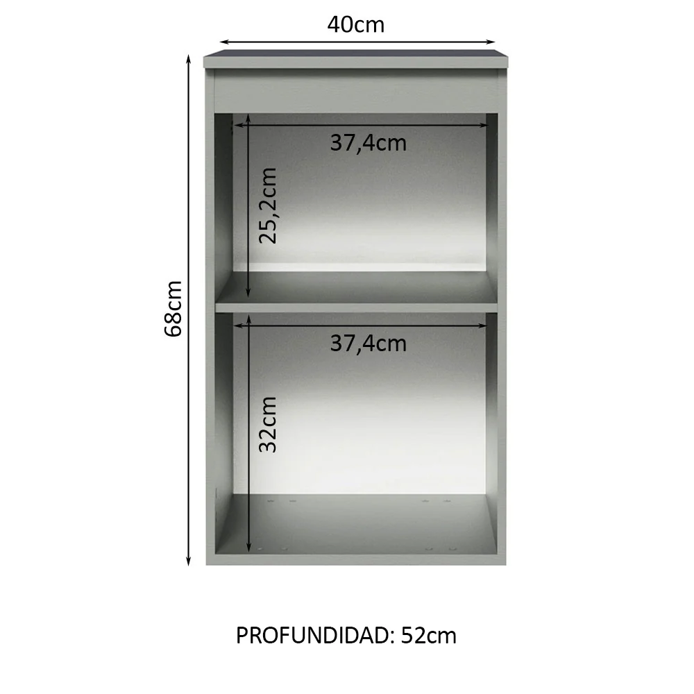 Bajo Mesada 40 cm 1 Puerta Nice Gris - Image 3