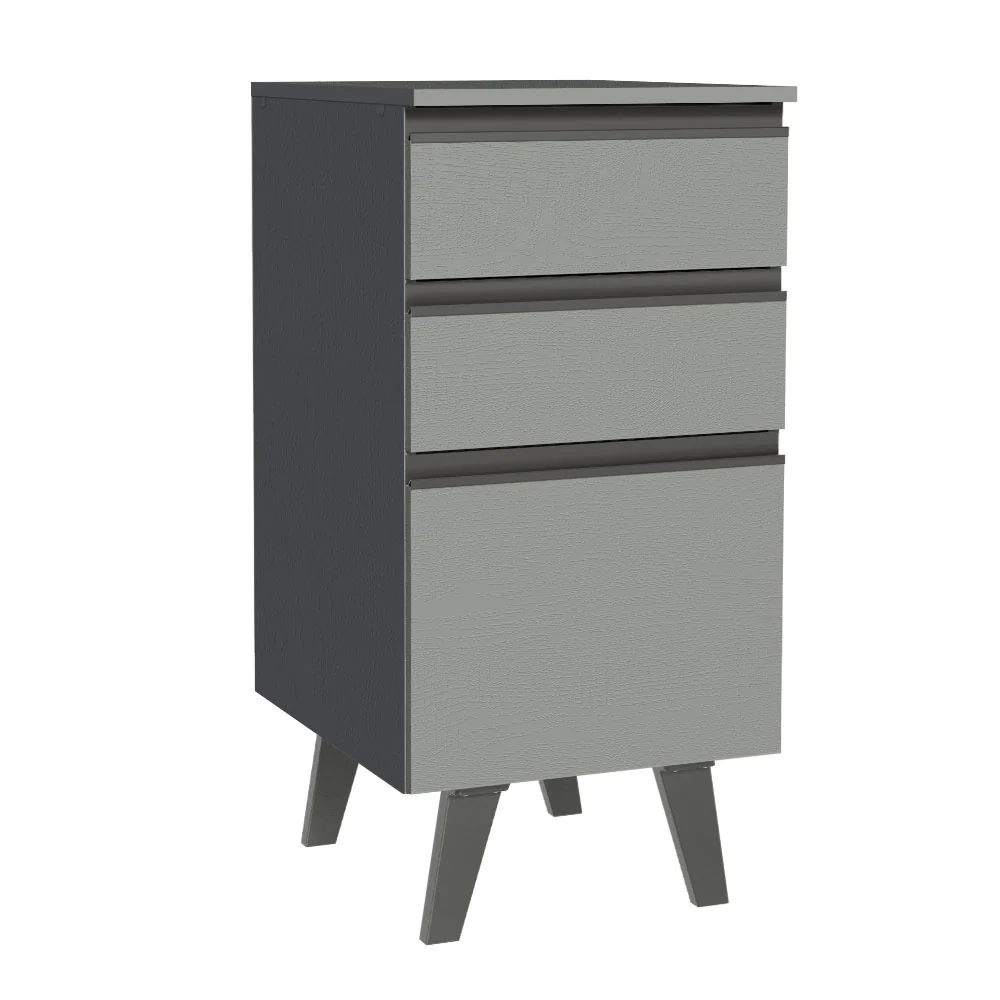 Bajo Mesada 40 cm 3 Cajones Nice Gris