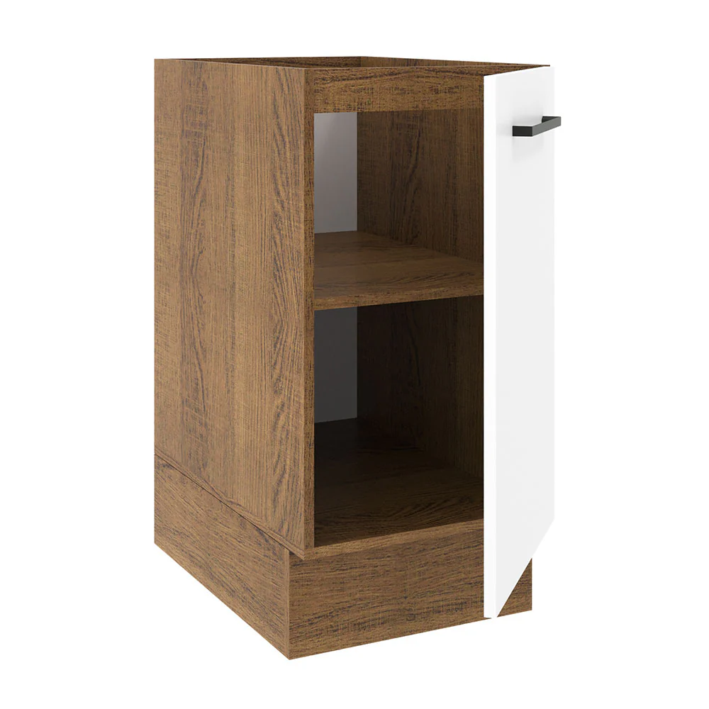 Bajo Mesada 40 cm x 60 cm, 1 Puerta Agata Marrón/Blanco - Image 5