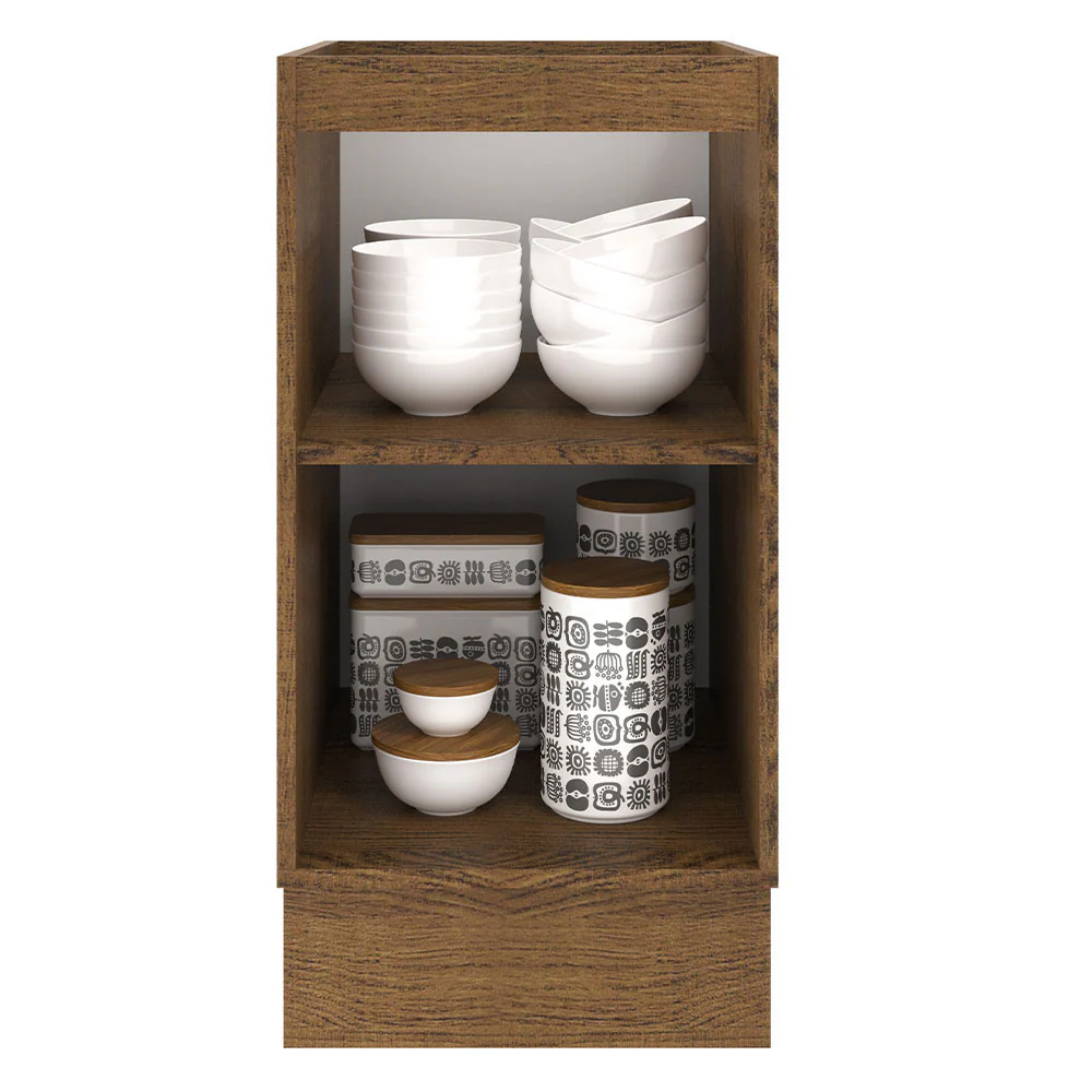 Bajo Mesada 40 cm x 60 cm, 1 Puerta Agata Marrón/Blanco - Image 6