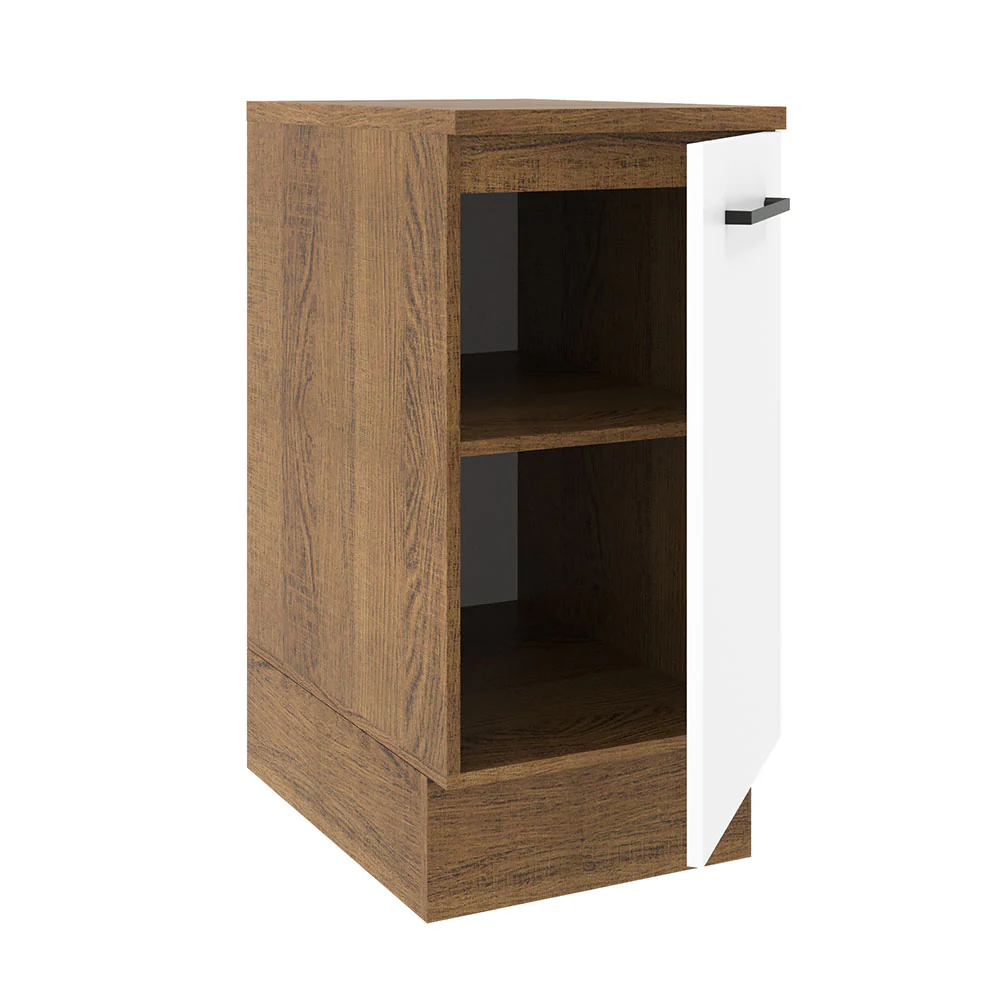 Bajo Mesada 40 cm x 60 cm, 1 Puerta Agata Marrón/Blanco - Image 5