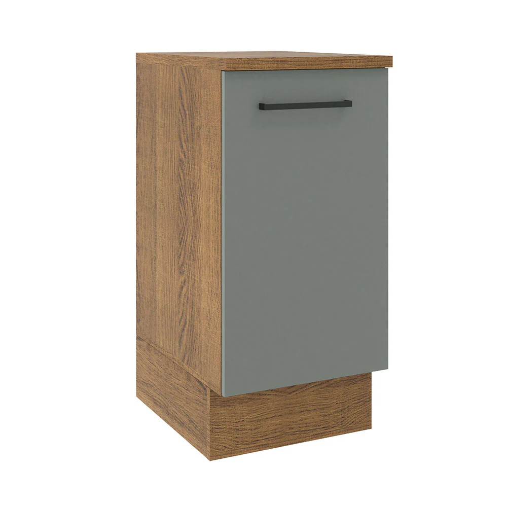 Bajo Mesada 40 cm Sin cajones 1 Puerta Agata Marrón/Gris